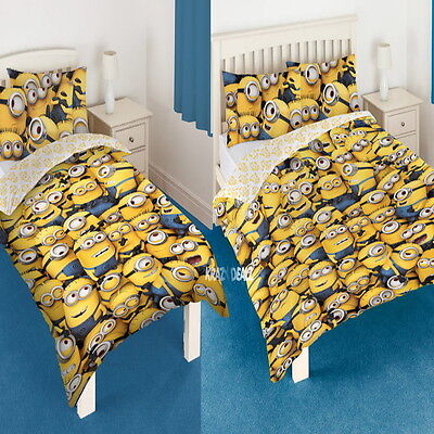 Double Panel Duvet Cover Bed Set, Minion Duvet Cover King Size
