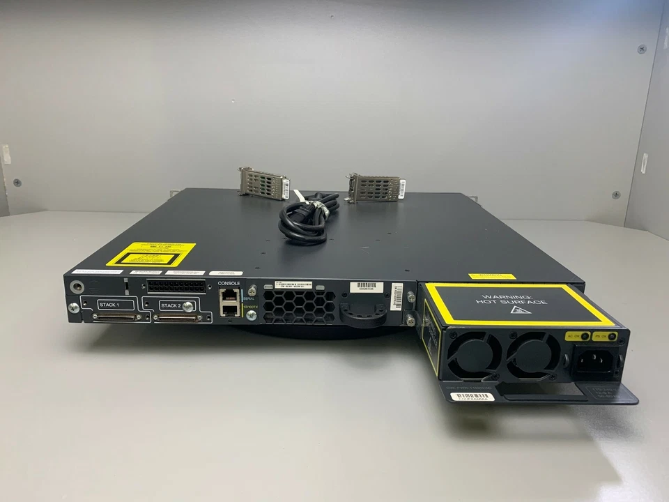 Cisco WS-C3750E-48PD-SF 48 Port PoE 3750E Gigabit Switch - Same Day Shipping - Image 4 of 4