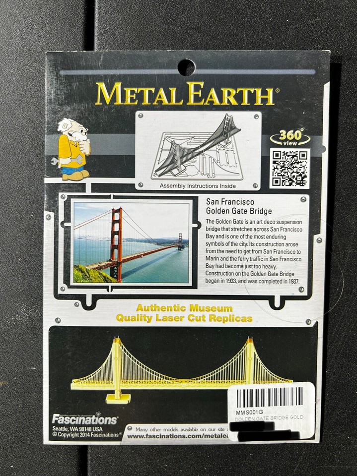 Metal Earth San Francisco Golden Gate Bridge MMS001 3D Laser Cut Metal ...