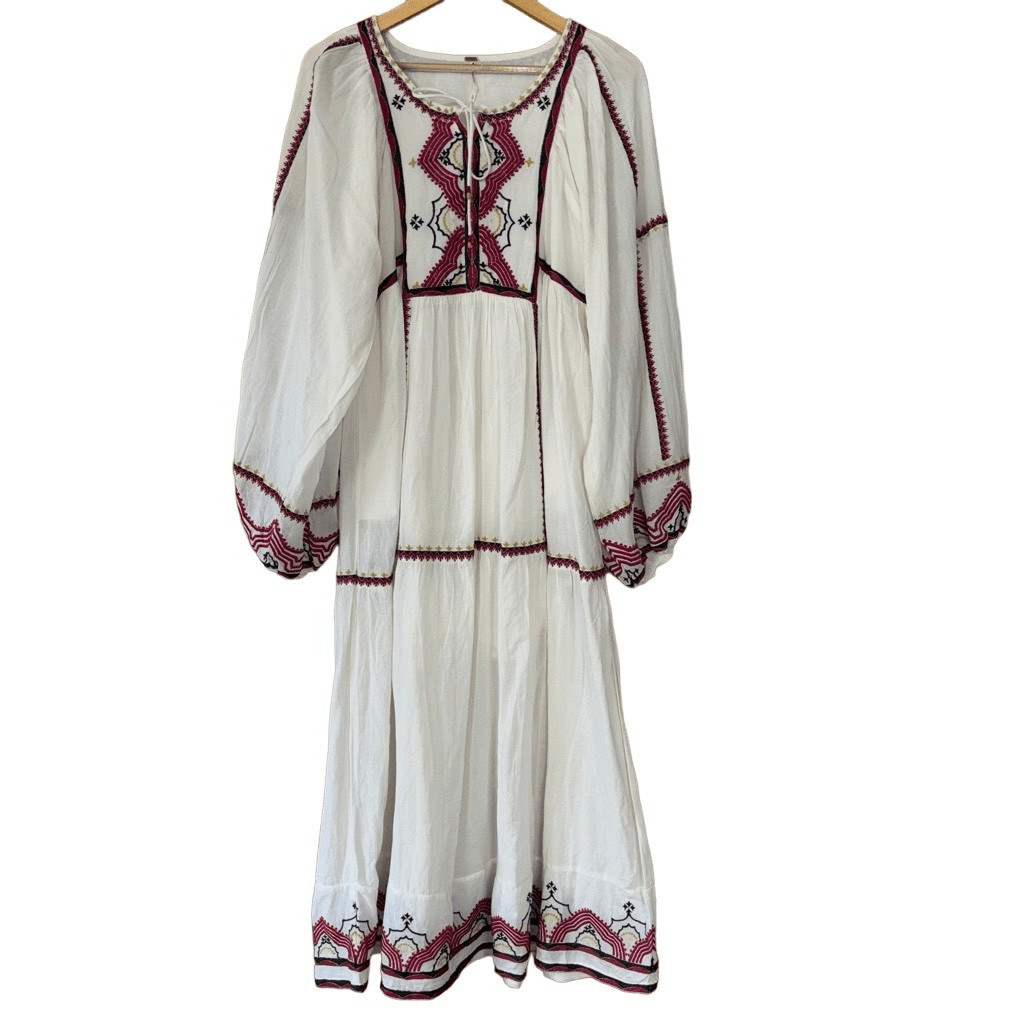 Free People Women's Sweet Escape Midi Dress boho embroidered small View 5
