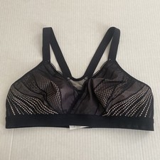 Lululemon Awake to Lace Bra Size Black Nude Lace Mesh Racerback Size 36C