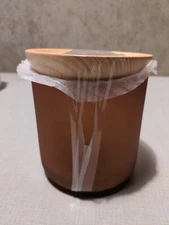 New-Bed Bath & Beyond Haven Jar with Ashwood Lid Copper Brown.