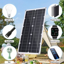 30W 12V Portable Solar Panel Trickle Charger Car Battery Maintainer for Boat RV