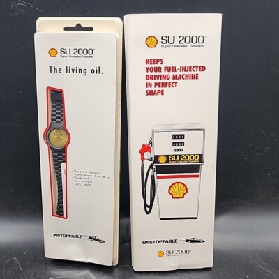 1984 SHELL OIL SU 2000 Advertising Marketing WOMAN'S BRACELET WATCH Swiss NIB