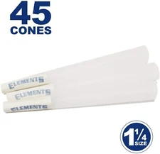 Elements 45 1 1/4 Rice Cones - Natural Unbleached Unrefined Rolling Papers