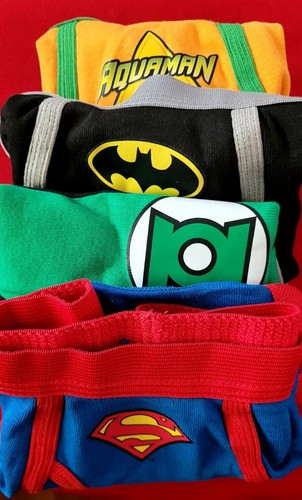 One Package of 4 Count Briefs for Boy Size 8 Justice League Superman Batman - Picture 3 of 3