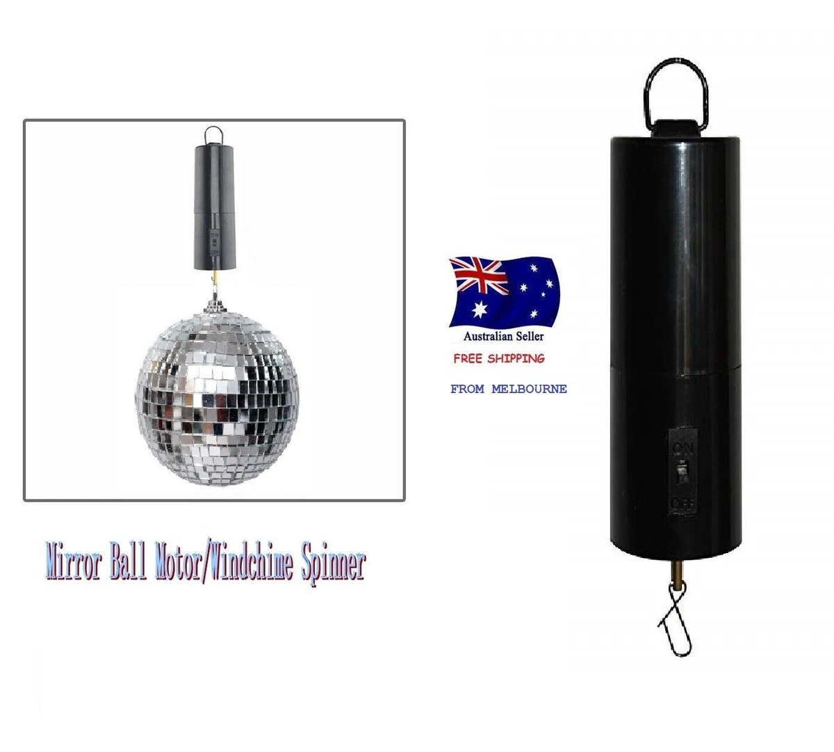 Revolving Mirror Ball Motor Battery Operated Disco Party Windchime