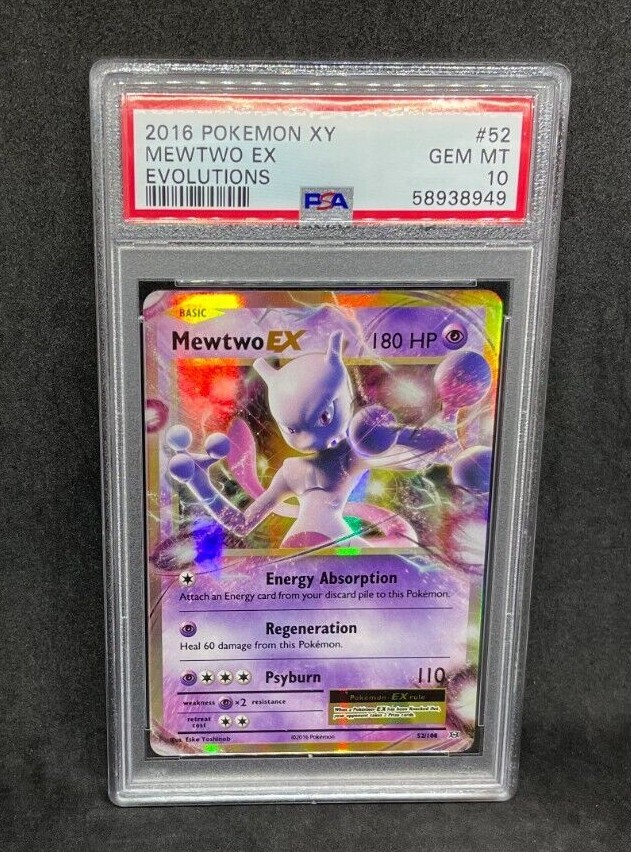 Pokemon XY Evolutions Mewtwo EX 52/108 Ultra Rare Holo Foil PSA 10