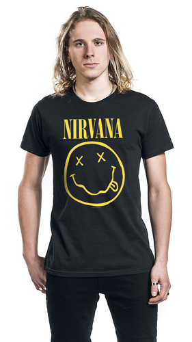 Nirvana T-Shirt Herren Logo schwarz Band-Merch, Bands - Bild 5 von 6