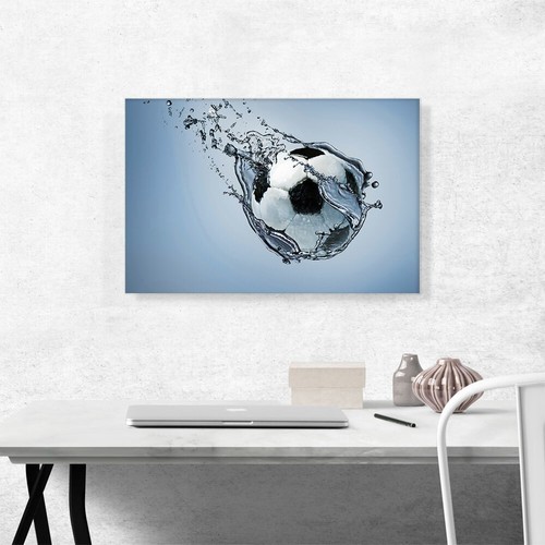 Bola de fútbol efecto agua ARTCANVAS impresión artística de lona - Imagen 2 de 11