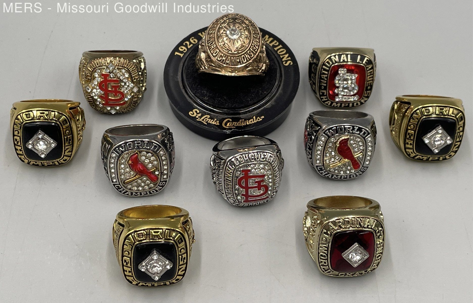 STL Cardinals Rings 1 Pound Mixed Metal eBay