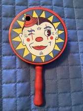 1950 s vintage creepy clown noise maker Kirchhof USA Good Condition Wood Handle