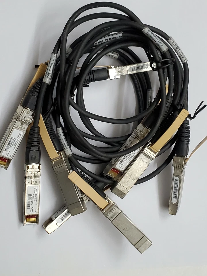 10PCS SFP-H10GB-CU1M 1 Meter 10GbE SFP+ DAC Cable Twinax 37-0960-03 - Image 2 of 2