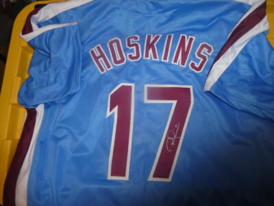 Rhys Hoskin Philadelphia Phillies signed Replica Blue Throwback