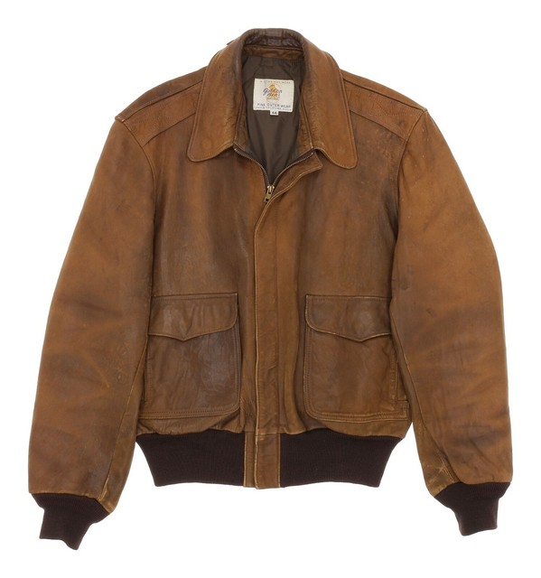 Vintage GOLDEN BEAR Leather Jacket M Medium Mens A-2 WWII Bomber Jacket Biker | eBay