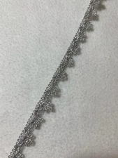 Vintage Metallic Silver Tassel Fringe Trim 5/8" wide