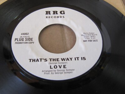 LOVE - that's the way it is / the only way RRG 7'' Single 45 PROMO EX+ TOP COPY!