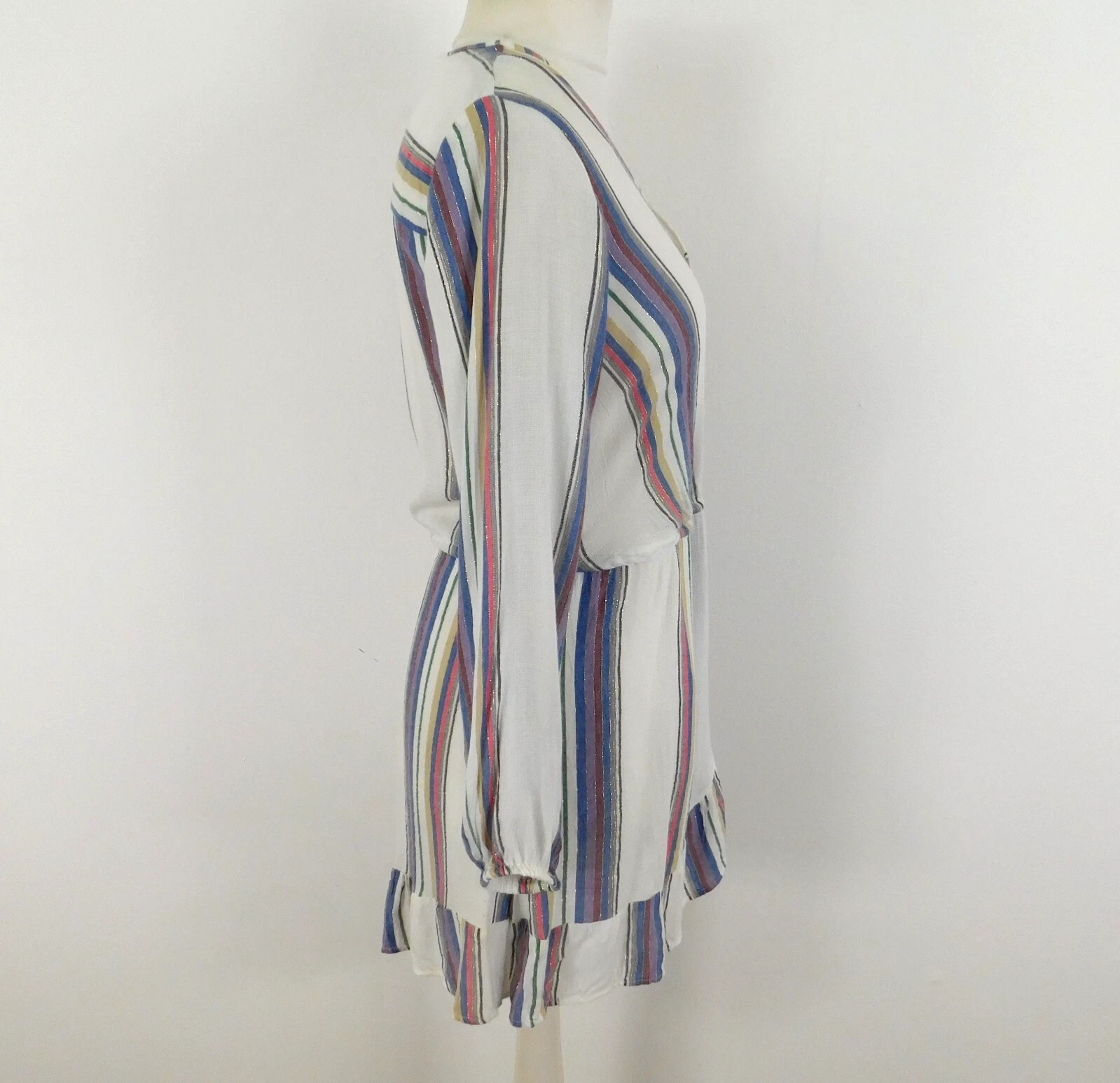 OFF WHITE Abito a righe multicolore Blue Island Off White taglia small nappa nuovo