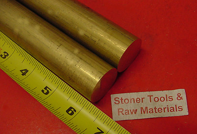 6 Pieces Of 1/4 Inch C360 Brass Solid Round Rod - 12 Inch Length, .250 Diameter Bar Stock