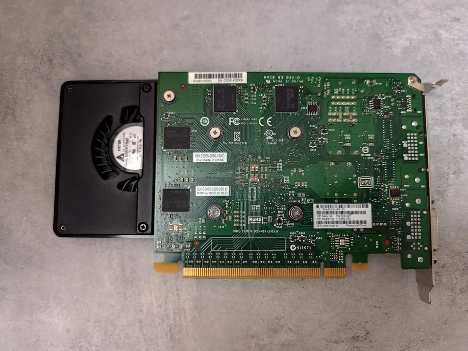 nVIDIA Quadro K2000 2GB Scheda Video PCI-e DVI + DP 713380-001 - Immagine 4 di 4