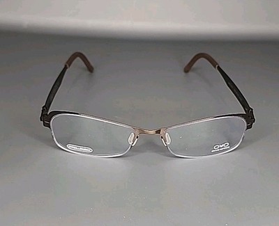 OVVO Optics 2363 Brown Handmade Titanium Half Rim Eyeglass Frame 50/18/140 