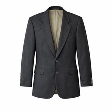 Oscar De La Renta Mens Blazer Sport Jacket Sz 42R Wool Cashmere Blend Dark Gray