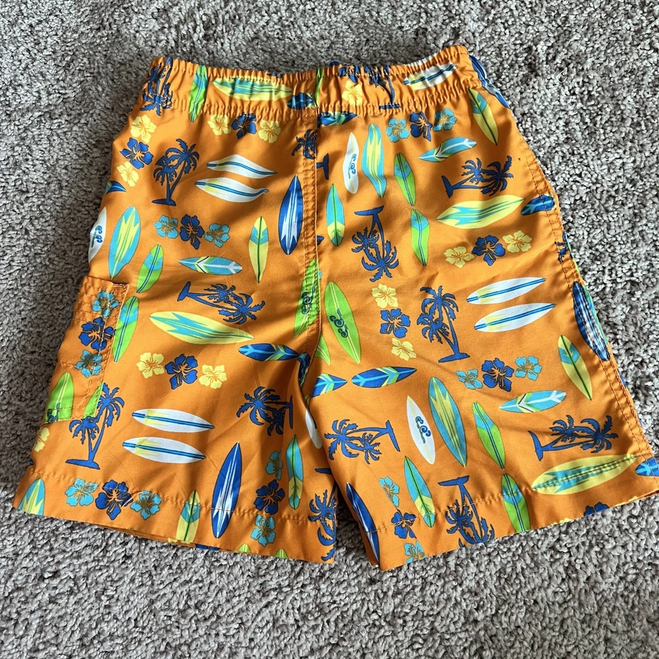 J. Caqui Niños Bañador Naranja Surf Tabla Cordón Bolsillos Playa Estampado 6 Foto 4 de 4