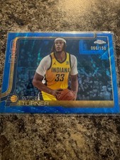 2025-26 Topps Chrome - Myles Turner #29 Blue RayWave Refractor /150