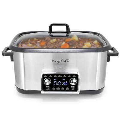 Megachef 8 Quart 12-In-1 Deluxe Multi Cooker With Sous Vide And Multi-Functions