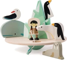 - Balancing Polar Circle - 9 Piece Wooden Stacking and Balancing Toy & Education