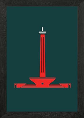 National Monument Jakarta Gerahmtes Wandbild Poster Leinwanddruck Bild