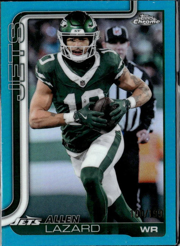 Allen Lazard 2024 Topps Chrome Aqua Refractor /199 New York Jets