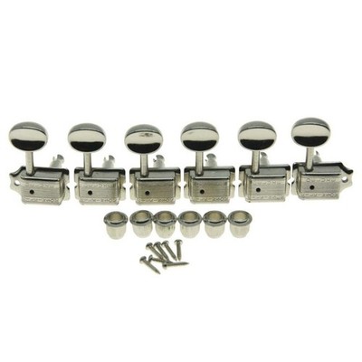 Wilkinson Deluxe 6 Inline Vintage Guitar Tuners with Split Post Guitar Tuning...