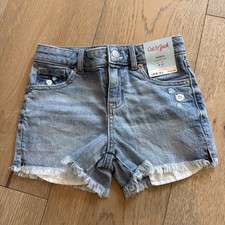 Cat Jack Girls Adjustable Waist Denim Cut-Off Shorts Size 8 NWT