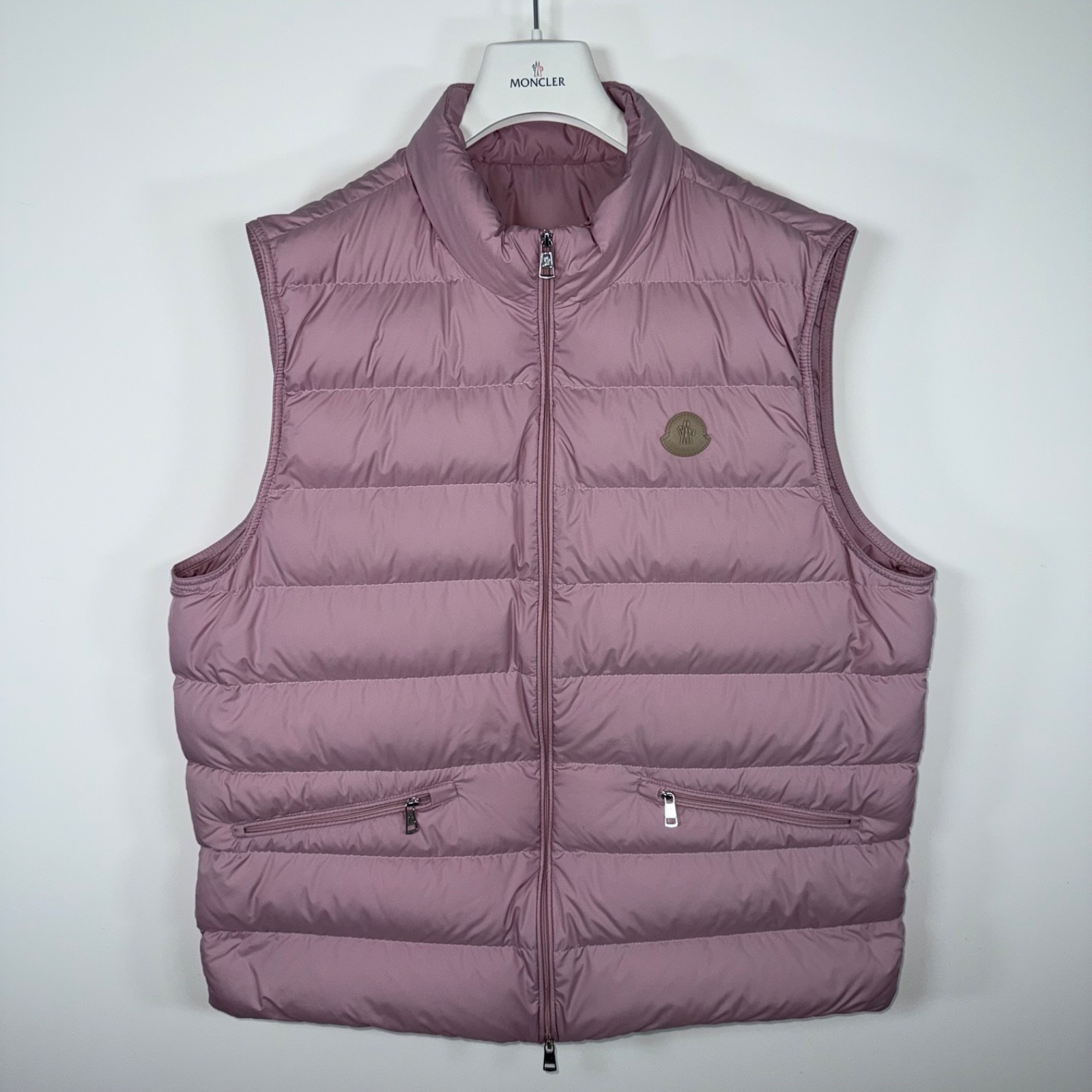 Moncler Lechtal Men's Gilet Down Puffer Vest - Size 6 (XXL) - Pink