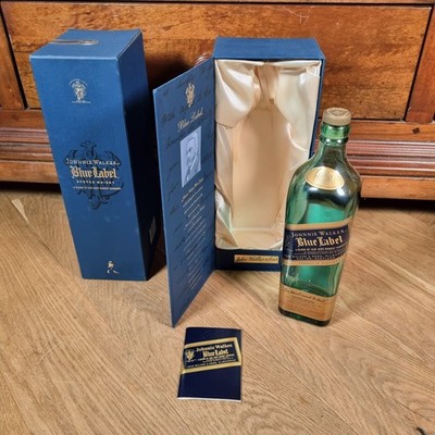 Johnnie Walker Blue Label leere Flasche mit Präsentationsbox