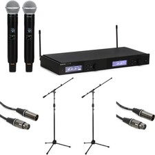 Shure SLXD24D/SM58 Digital Wireless Dual Handheld Microphone System with Stands