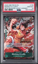 2026 ONE PIECE PROMOS RELEASE EVENT-WINNER #135 MONKEY D. LUFFY PSA 10