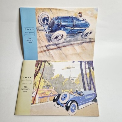 Coys Kensington Motor Car Auction Catalogues 1995 Historic Cars London Lot of 2