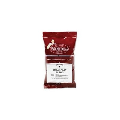 Papanicholas Coffee 25184 Breakfast Blend Coffee 2.5 oz - 18 Packs