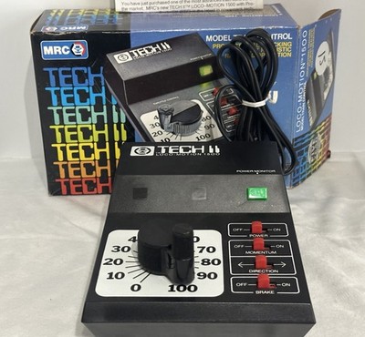 MRC Tech II Rail Power Loco-Motion 1500 Model Train Control In Box Tested Works