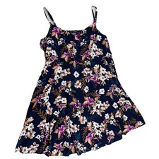 Torrid Womens Plus 3X Maxi Dress Multicolor Blue Floral Ruffle Spaghetti J4