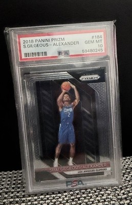 2018-19 Panini Prizm Shai Gilgeous-Alexander RC #184 PSA 10 Rookie Oklahoma City