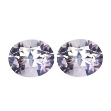 1.42Ct 2Pcs IF Extreme Oval cut 6 x 5 mm 100 Natural Pink Morganite