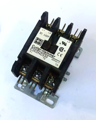 Cutler Hammer  C25DND330 Definite Purpose Contactors  30Amp , 120 Volt Coil.