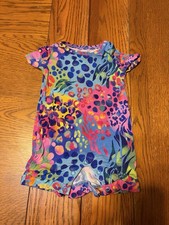 Bums Roses Short Romper Baby Girl Size 0-3 Months