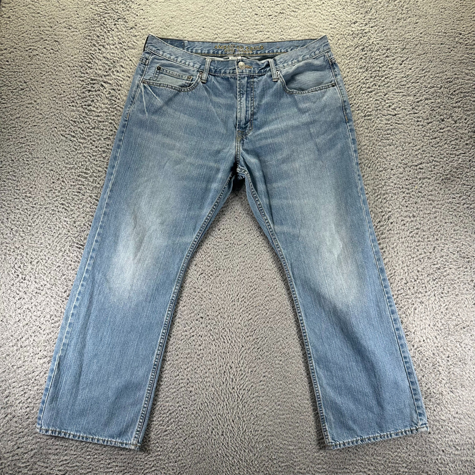 Mens 36x30 Blue Cotton Denim Bootcut Classic Fit