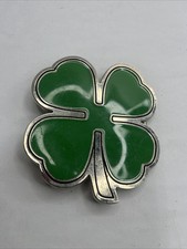 4 LEAF CLOVER BELT BUCKLE LUCK OF THE IRISH BUCKLES