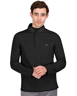 Three Sixty Six Dry Fit Golf Pullover Sweaters for Men - Fleece Half Snap Mock
