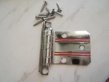 12 VINTAGE NATIONAL LOCK CO. N58-035 ART DECO CHROMED CABINET HINGES RED LINES